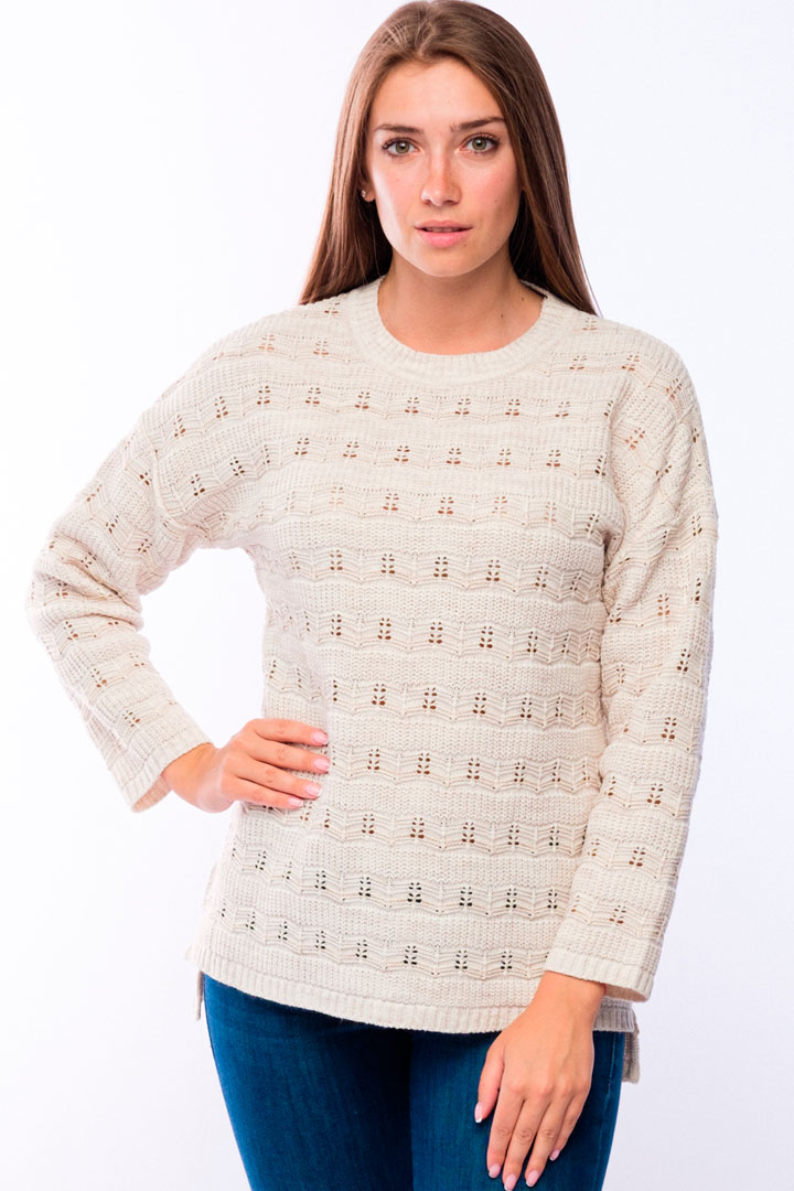 Фото товара 18845, вязаная туника с длинным рукавом