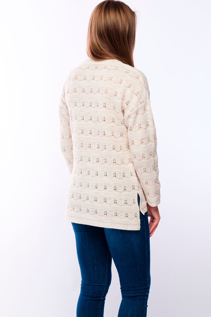 Фото товара 18846, вязаная туника с длинным рукавом